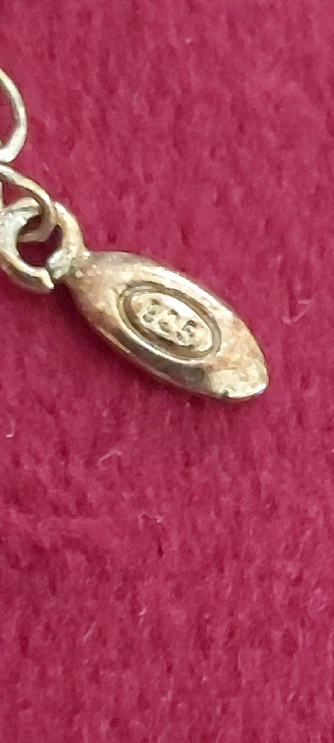 Fijne zilveren ketting van 925 goud - ovaal gezette hanger ☕️✅ – photo 5